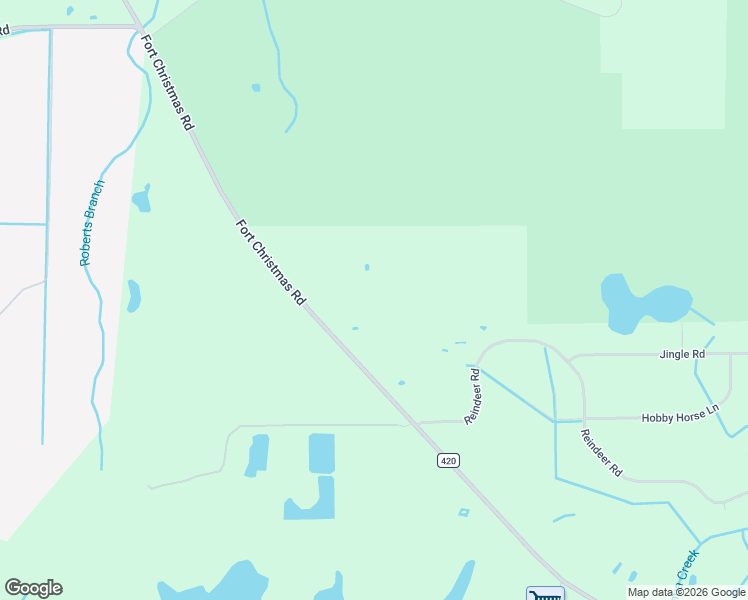map of restaurants, bars, coffee shops, grocery stores, and more near 20747 Fort Christmas Road in Christmas