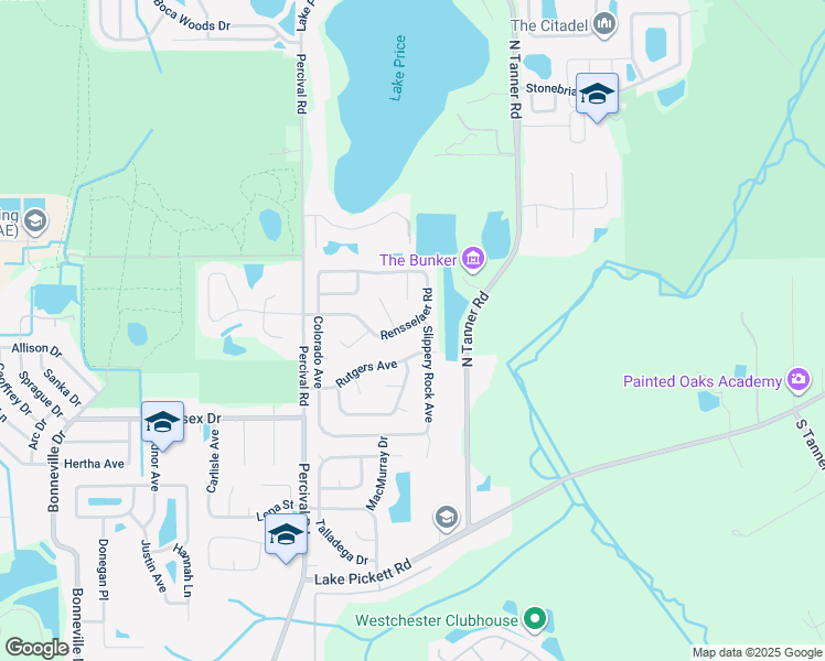 map of restaurants, bars, coffee shops, grocery stores, and more near 14224 Rensselaer Road in Orlando