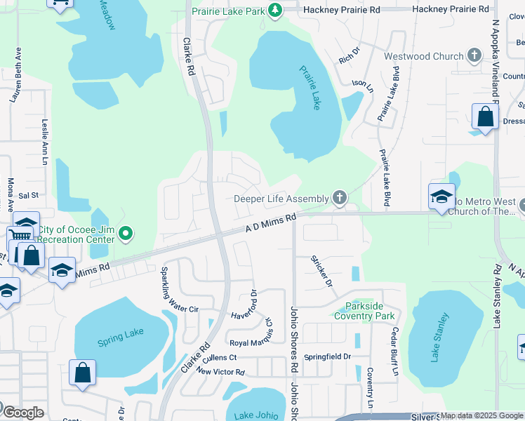 map of restaurants, bars, coffee shops, grocery stores, and more near 1976 Switch Grass Circle in Ocoee