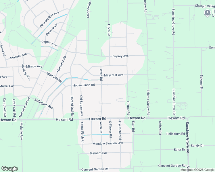 map of restaurants, bars, coffee shops, grocery stores, and more near 13044 House Finch Road in Brooksville
