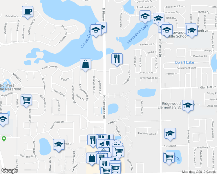map of restaurants, bars, coffee shops, grocery stores, and more near in Orange County