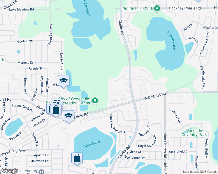 map of restaurants, bars, coffee shops, grocery stores, and more near 1370 Plumgrass Circle in Ocoee