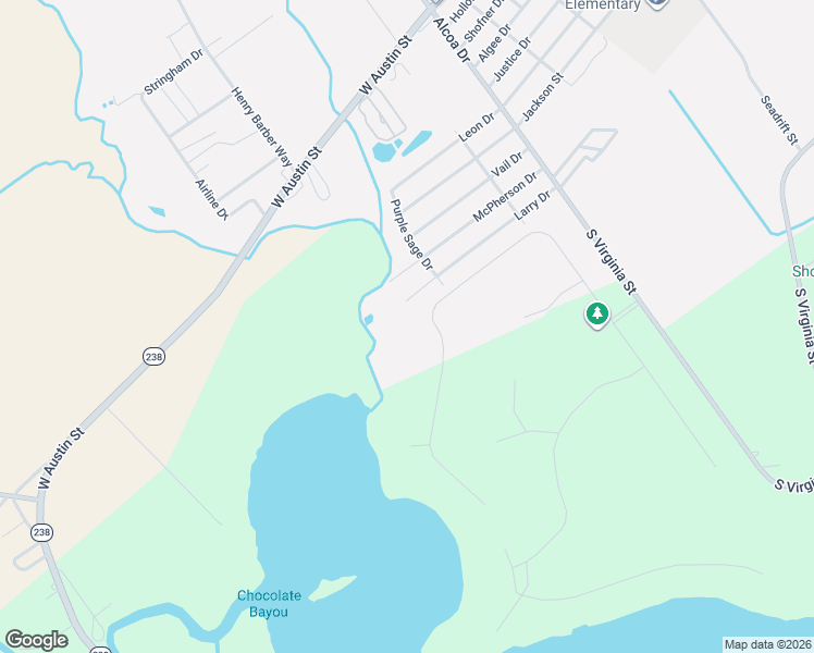 map of restaurants, bars, coffee shops, grocery stores, and more near 2304 Larry Drive in Port Lavaca