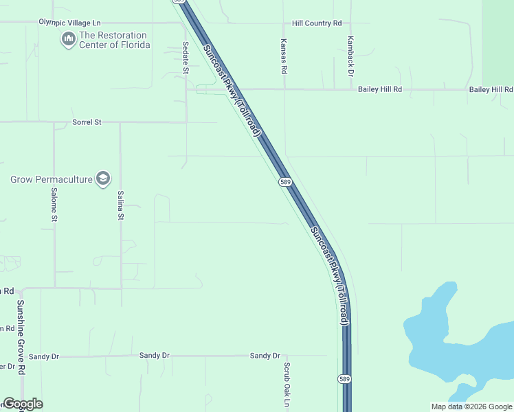 map of restaurants, bars, coffee shops, grocery stores, and more near 14387 Trinity Road in Brooksville