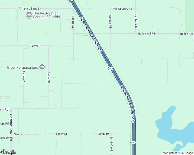 map of restaurants, bars, coffee shops, grocery stores, and more near 14387 Trinity Road in Brooksville
