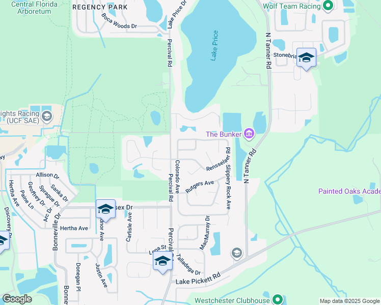 map of restaurants, bars, coffee shops, grocery stores, and more near 14027 Ames Avenue in Orlando