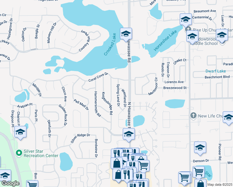 map of restaurants, bars, coffee shops, grocery stores, and more near 3311 Princess Diana Boulevard in Orlando