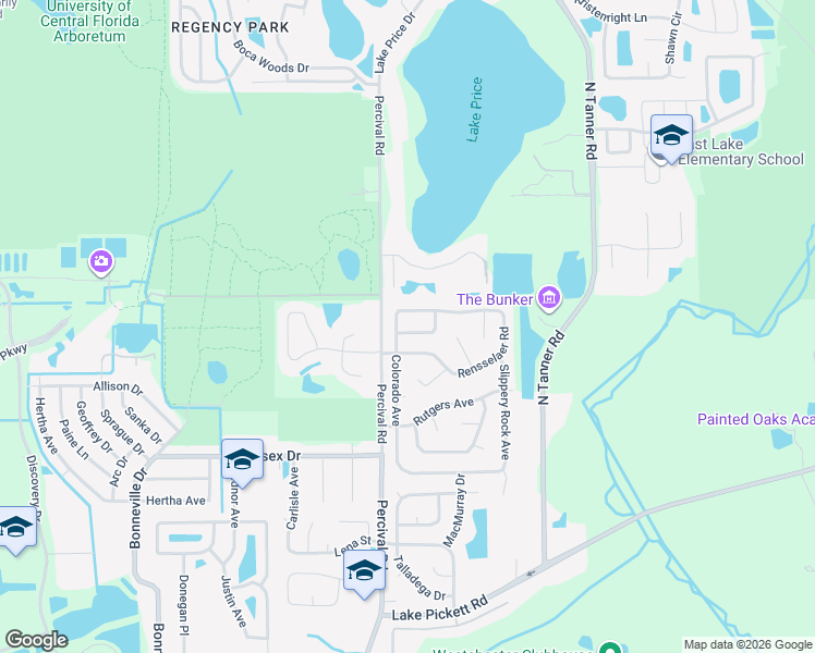 map of restaurants, bars, coffee shops, grocery stores, and more near 14011 Ames Avenue in Orlando