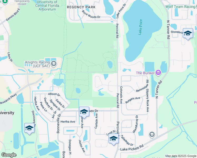 map of restaurants, bars, coffee shops, grocery stores, and more near 3223 Ginger Circle in Orlando