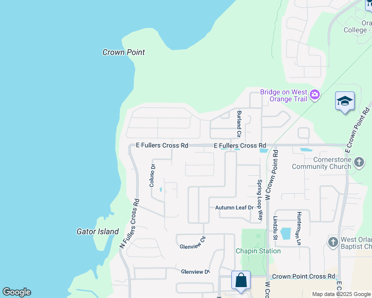 map of restaurants, bars, coffee shops, grocery stores, and more near 534 East Fullers Cross Road in Winter Garden