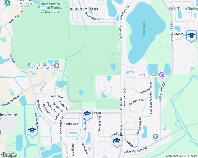 map of restaurants, bars, coffee shops, grocery stores, and more near 3223 Ginger Circle in Orlando