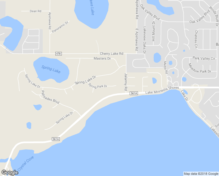 map of restaurants, bars, coffee shops, grocery stores, and more near 16521 Spring Park Drive in Clermont