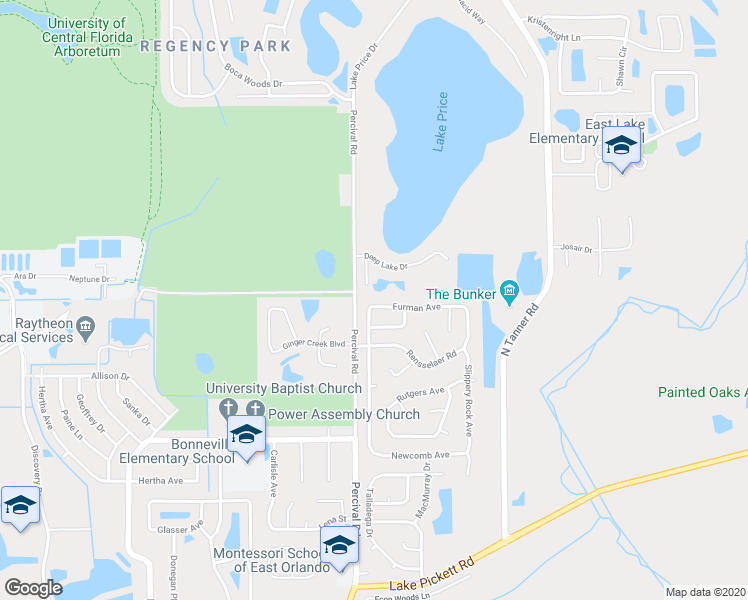 map of restaurants, bars, coffee shops, grocery stores, and more near 14027 Ames Avenue in Orlando