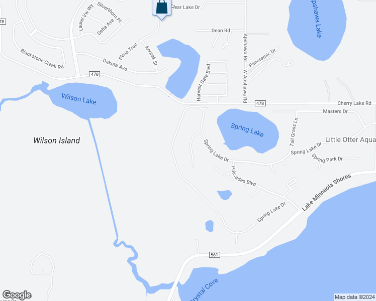 map of restaurants, bars, coffee shops, grocery stores, and more near 16709 Rockwell Heights Lane in Clermont