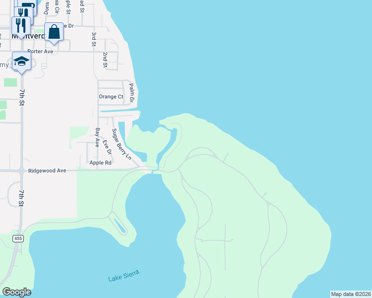 map of restaurants, bars, coffee shops, grocery stores, and more near 15512 Pendio Drive in Montverde