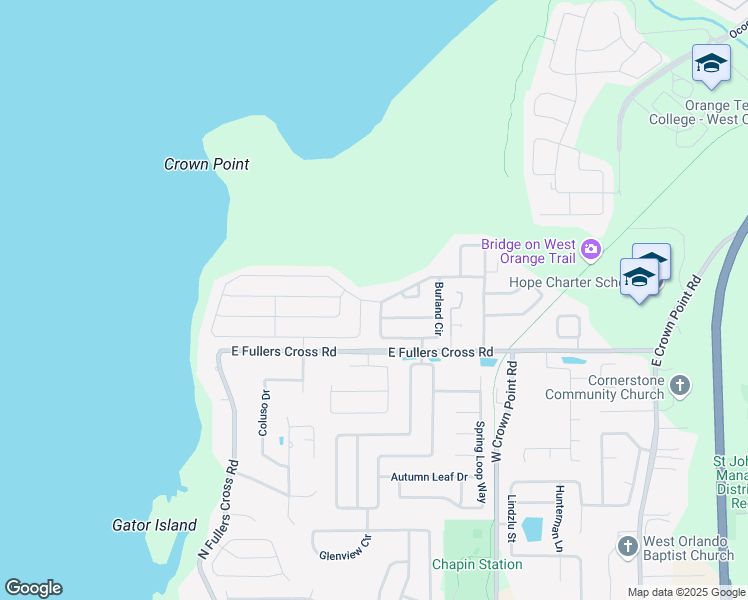 map of restaurants, bars, coffee shops, grocery stores, and more near 1439 Juniper Hammock Street in Winter Garden