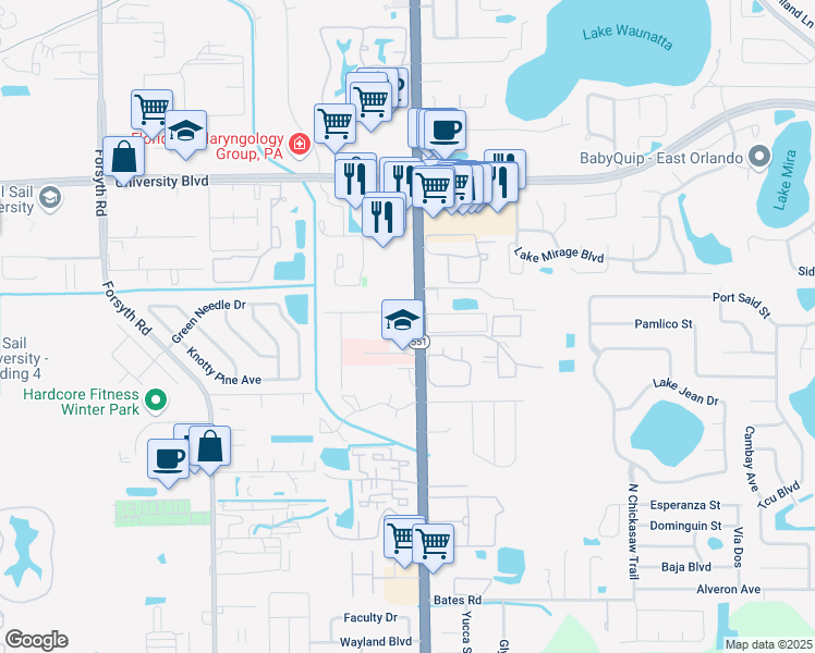 map of restaurants, bars, coffee shops, grocery stores, and more near in Orange County
