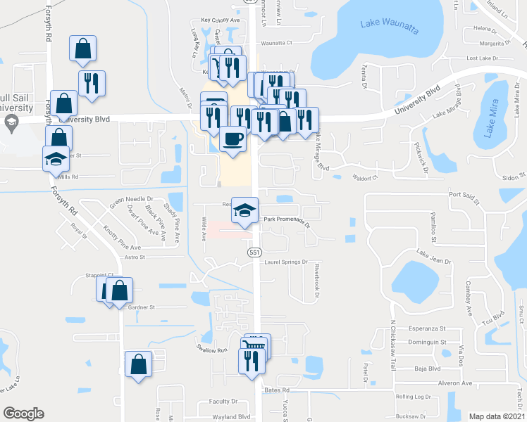 map of restaurants, bars, coffee shops, grocery stores, and more near in Orange County
