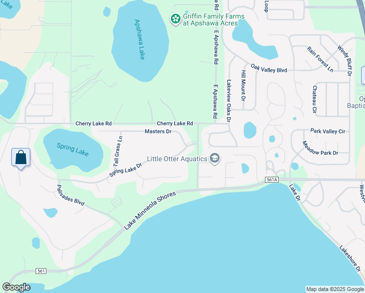 map of restaurants, bars, coffee shops, grocery stores, and more near 10860 Masters Drive in Clermont