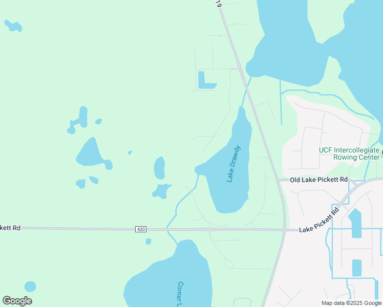 map of restaurants, bars, coffee shops, grocery stores, and more near 3620 Lake Drawdy Drive in Orlando