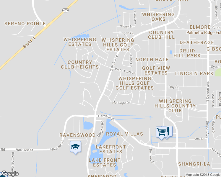 map of restaurants, bars, coffee shops, grocery stores, and more near 1972 Dipol Courtway in Titusville