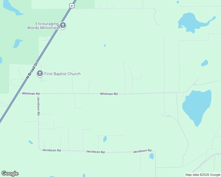 map of restaurants, bars, coffee shops, grocery stores, and more near 22397-22717 Whitman Road in Brooksville