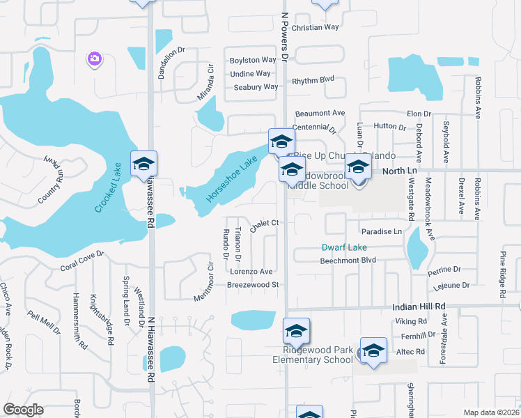 map of restaurants, bars, coffee shops, grocery stores, and more near 6412 Swallow Hill Drive in Orlando