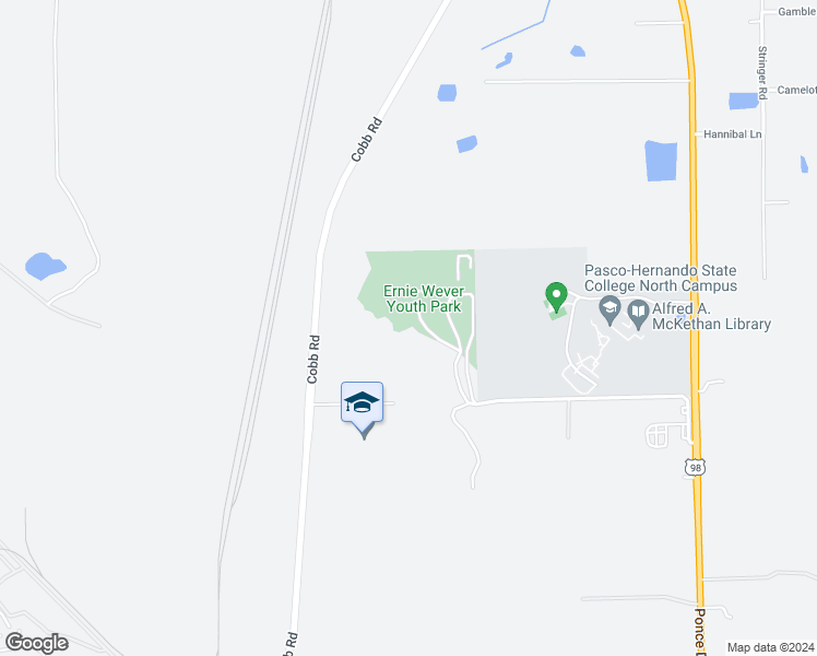 map of restaurants, bars, coffee shops, grocery stores, and more near 19473 Youth Drive in Brooksville