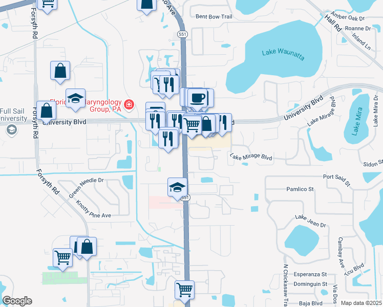map of restaurants, bars, coffee shops, grocery stores, and more near in Orange County
