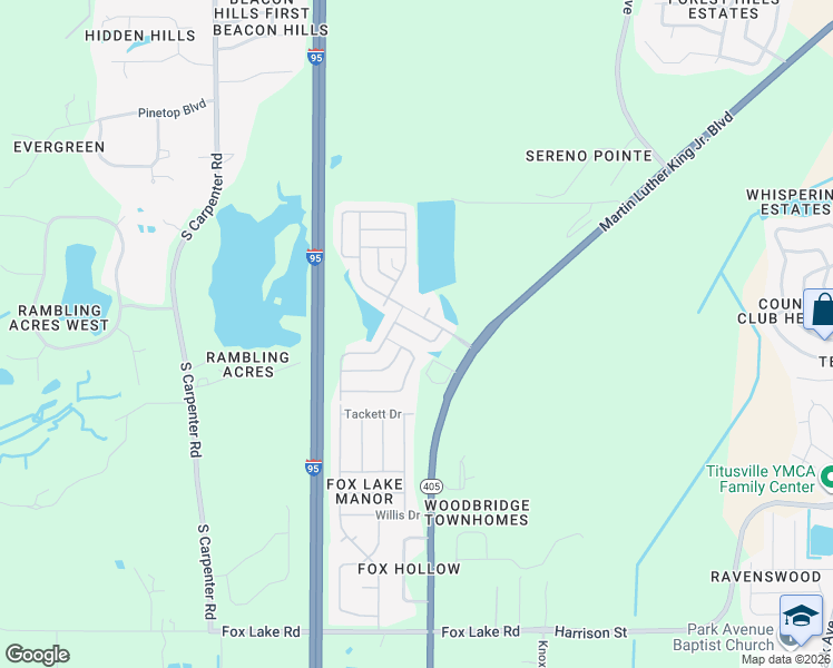 map of restaurants, bars, coffee shops, grocery stores, and more near 3454 Pelican Circle in Titusville