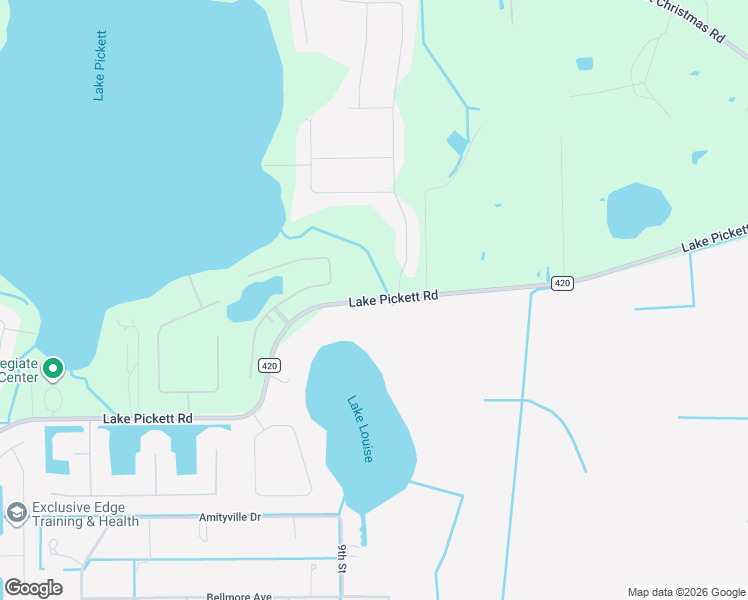 map of restaurants, bars, coffee shops, grocery stores, and more near Lake Pickett Road in Orlando