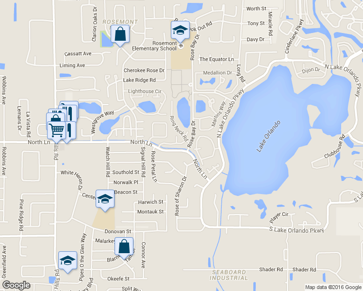 map of restaurants, bars, coffee shops, grocery stores, and more near 4582 Pheasant Run Drive in Orlando
