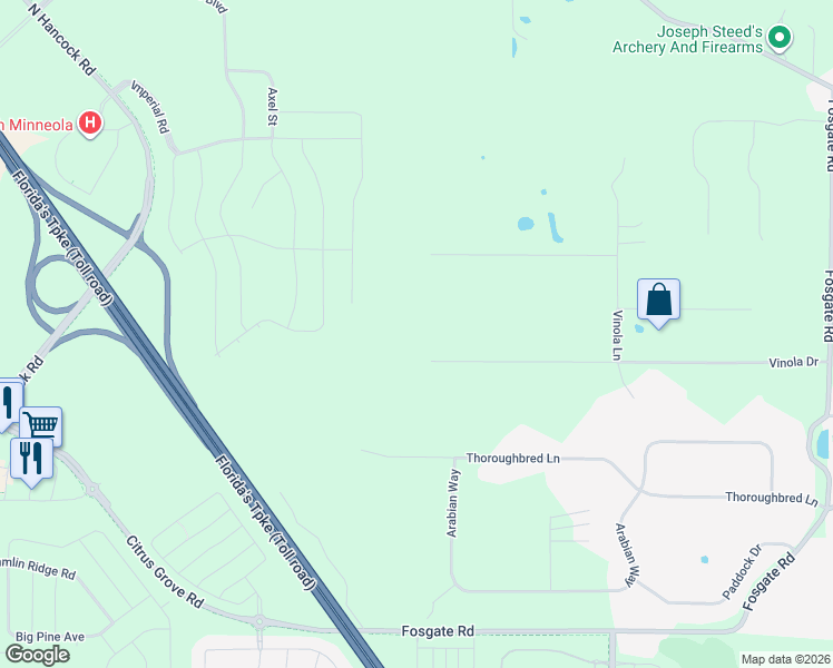 map of restaurants, bars, coffee shops, grocery stores, and more near 15019 Vinola Drive in Montverde