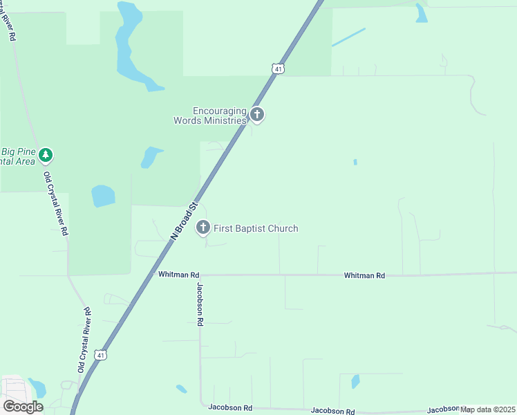 map of restaurants, bars, coffee shops, grocery stores, and more near 11460 Shady Rest Court in Brooksville