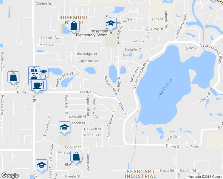 map of restaurants, bars, coffee shops, grocery stores, and more near 4582 Pheasant Run Drive in Orlando