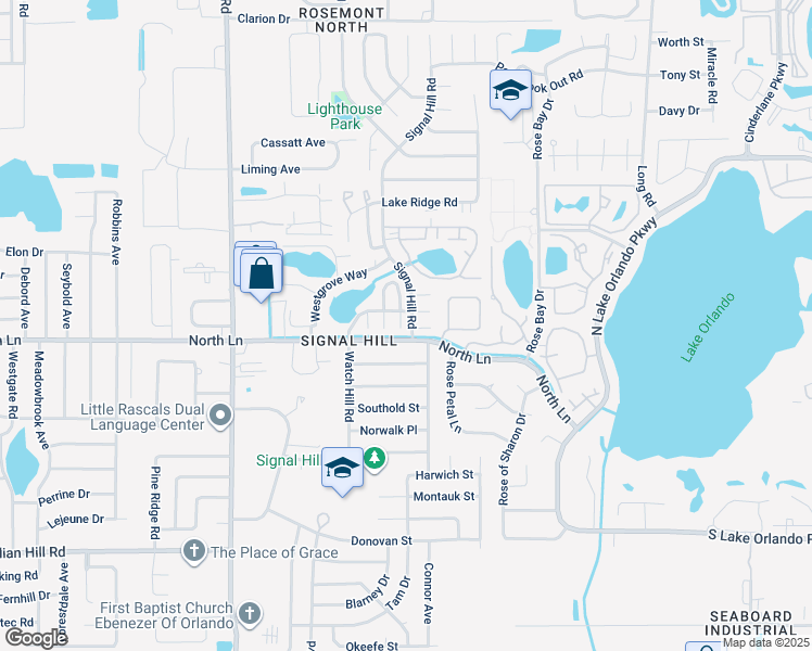 map of restaurants, bars, coffee shops, grocery stores, and more near 4721 Watch Hill Court in Orlando
