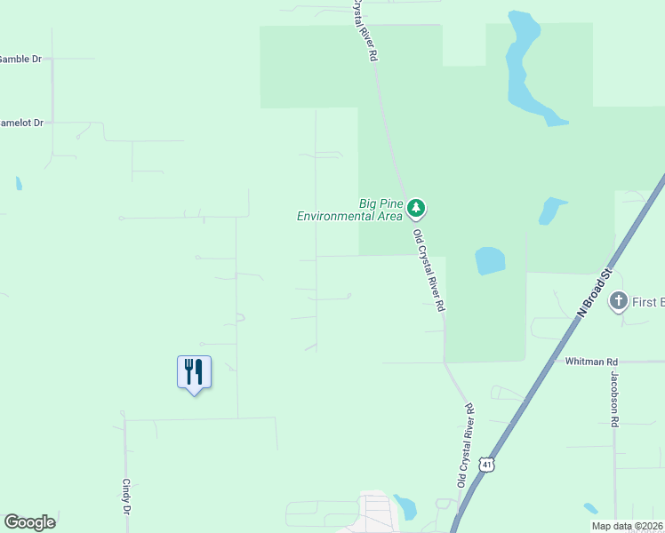 map of restaurants, bars, coffee shops, grocery stores, and more near 21254 Our Road in Brooksville