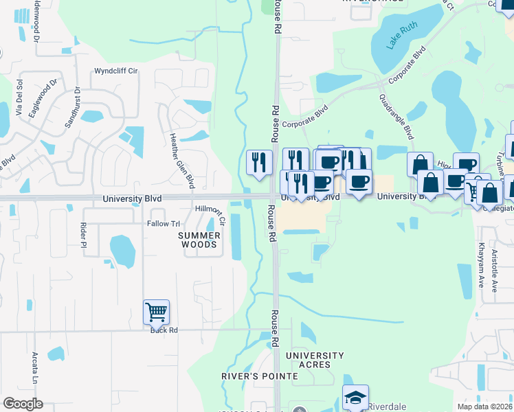 map of restaurants, bars, coffee shops, grocery stores, and more near in Orange County