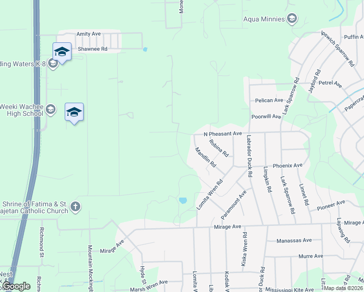 map of restaurants, bars, coffee shops, grocery stores, and more near 12020 Masked Duck Road in Brooksville