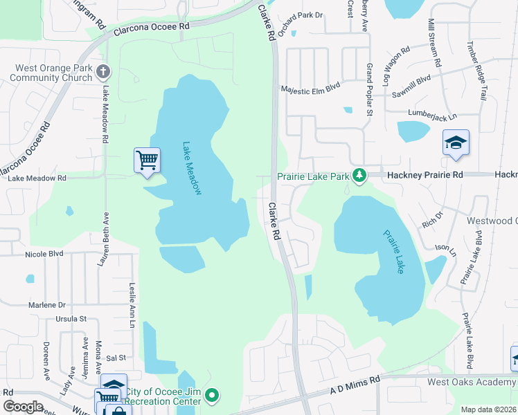 map of restaurants, bars, coffee shops, grocery stores, and more near 1843 Terrapin Road in Ocoee