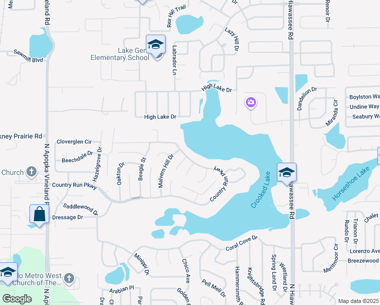 map of restaurants, bars, coffee shops, grocery stores, and more near 4542 Gallberry Court in Orlando