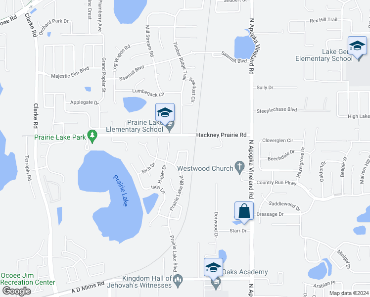 map of restaurants, bars, coffee shops, grocery stores, and more near 622 Sherwood Oaks Circle in Ocoee