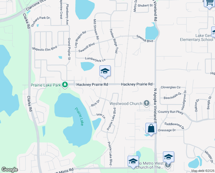 map of restaurants, bars, coffee shops, grocery stores, and more near 514 Hager Drive in Ocoee