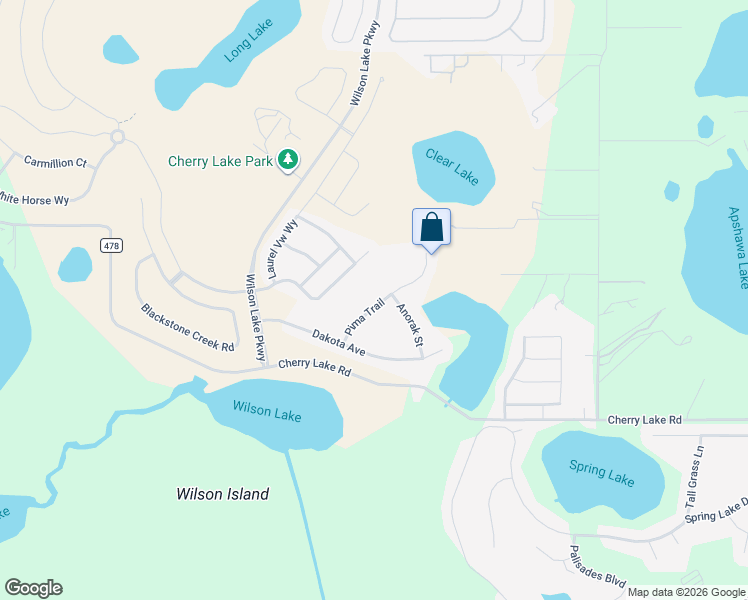 map of restaurants, bars, coffee shops, grocery stores, and more near 227 Pima Trail in Groveland