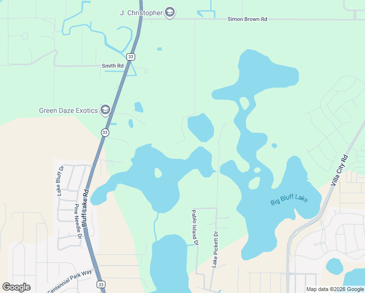 map of restaurants, bars, coffee shops, grocery stores, and more near 4454 Simon Brown Road in Groveland