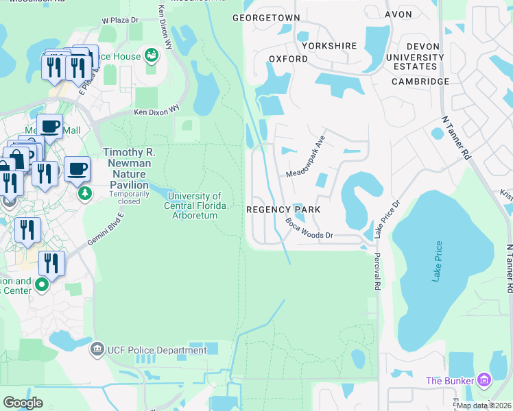 map of restaurants, bars, coffee shops, grocery stores, and more near 4131 Forest Island Drive in Orlando