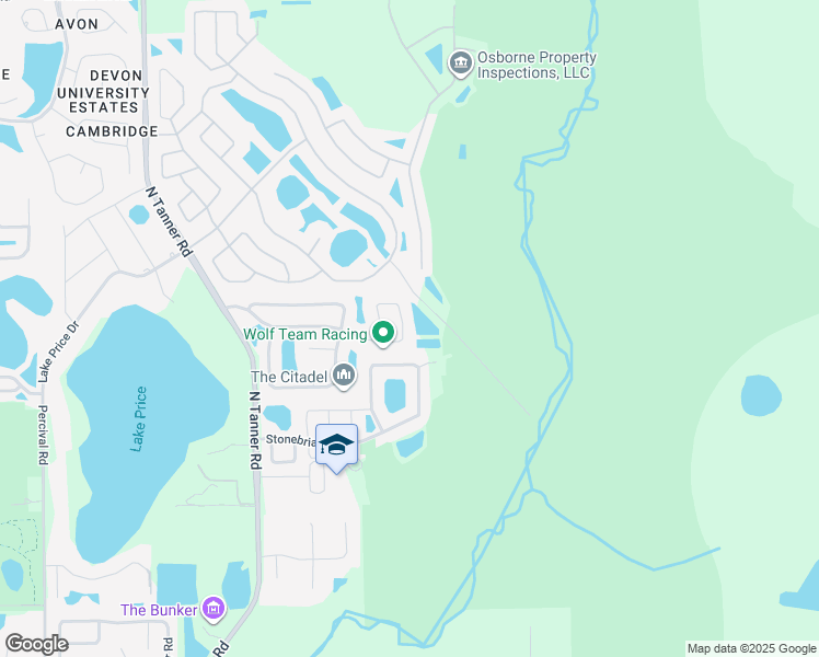 map of restaurants, bars, coffee shops, grocery stores, and more near 14676 Kristenright Lane in Orlando
