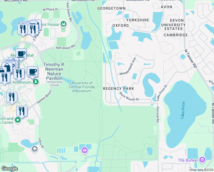 map of restaurants, bars, coffee shops, grocery stores, and more near 4135 Forest Island Drive in Orlando