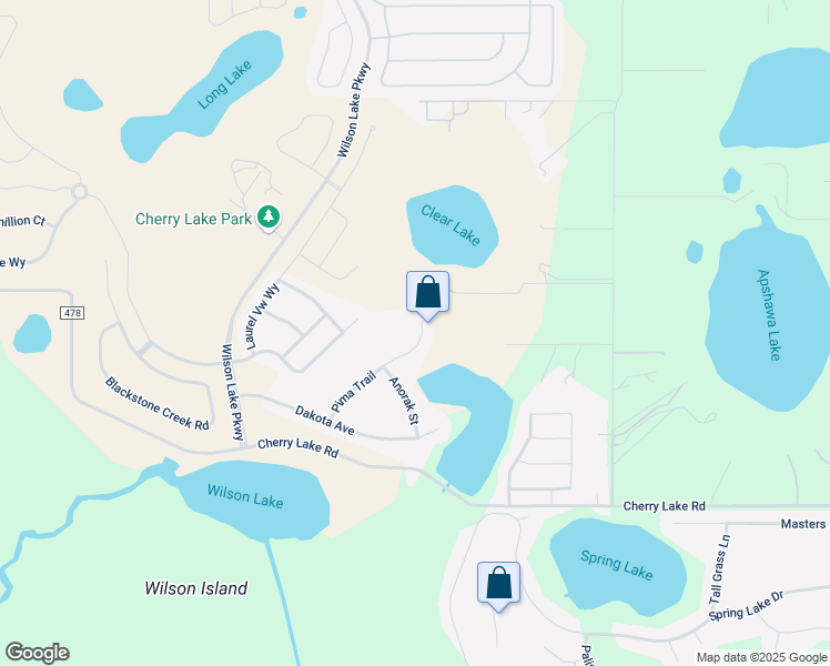 map of restaurants, bars, coffee shops, grocery stores, and more near 263 Pima Trail in Groveland