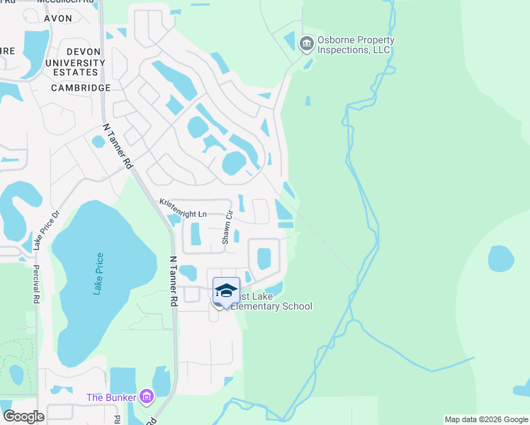 map of restaurants, bars, coffee shops, grocery stores, and more near 14681 Kristenright Lane in Orlando
